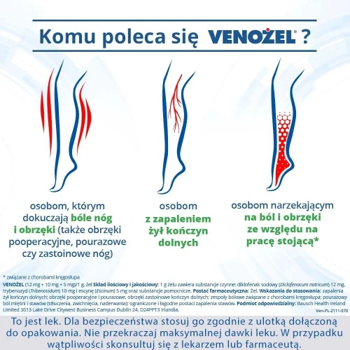 Venożel, żel 100 g - Przeciwbólowy, przeciwzapalny, przeciwobrzękowy - 3