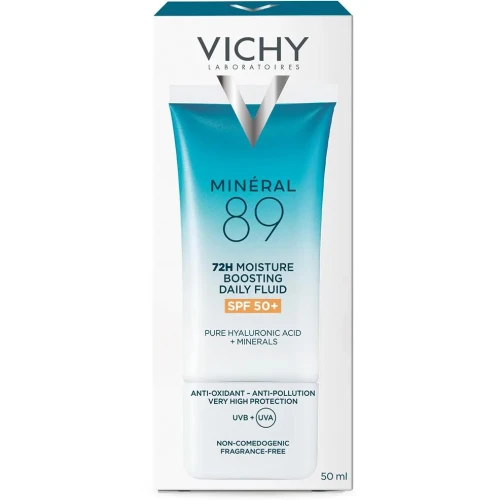 Vichy Mineral 89 fluid-krem nawilżający SPF50+, 50 ml - Wzmacnia barierę ochronną skóry, poprawia jej nawilżenie - 2