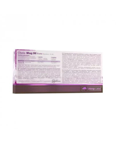 Olimp Chela-Mag B6 Forte, 250 mg, 60 kapsułek - Suplement diety z magnezem w formie chelatu aminokwasowego Albion™ - 1