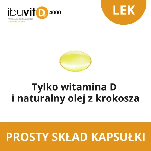 Ibuvit D3 4000 IU, 150 kapsułek - Cholecalciferolum 4000 IU, kapsułki miękkie - 1