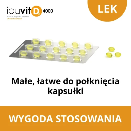 Ibuvit D3 4000 IU, 150 kapsułek - Cholecalciferolum 4000 IU, kapsułki miękkie - 2