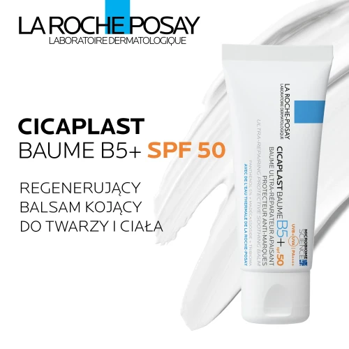 La Roche-Posay Cicaplast Baume B5 SPF 50, 40 ml - Koi i odbudowuje barierę ochronną skóry oraz chroni przed szkodliwymi promieniami UV - 1