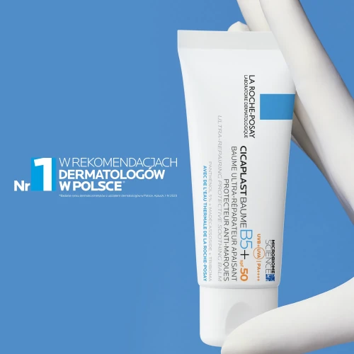 La Roche-Posay Cicaplast Baume B5 SPF 50, 40 ml - Koi i odbudowuje barierę ochronną skóry oraz chroni przed szkodliwymi promieniami UV - 6