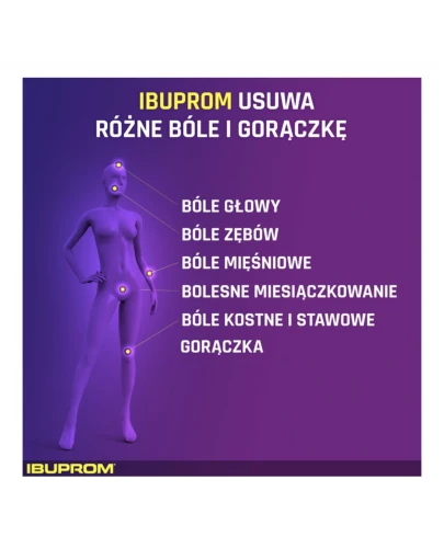 Ibuprom, 20 tabletek - O działaniu przeciwbólowym, przeciwgorączkowym i przeciwzapalnym - 1