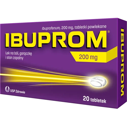 Ibuprom 200 mg, 20 tabletek - O działaniu przeciwbólowym, przeciwgorączkowym i przeciwzapalnym - 4