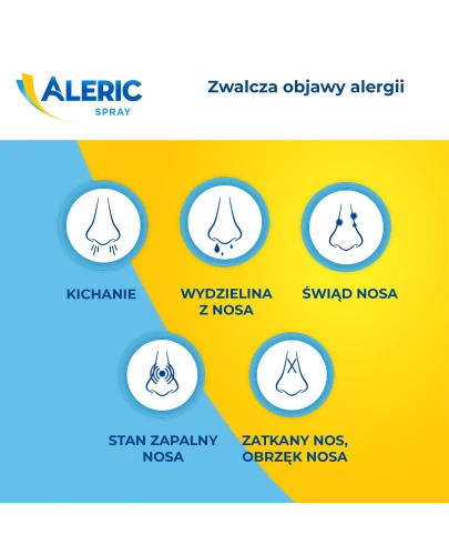 Aleric spray aerozol do nosa, zawiesina, 140 dawek - Na objawy sezonowego alergicznego zapalenia błony śluzowej nosa - 2