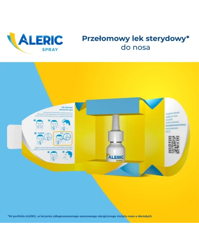 Aleric spray aerozol do nosa, zawiesina, 140 dawek - Na objawy sezonowego alergicznego zapalenia błony śluzowej nosa - 4