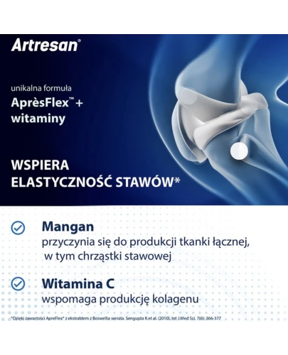 Artresan Efekt, 60  kapsułek - Z ekstraktem z Boswellia serrata, witaminami i manganem, które wspierają funkcjonowanie stawów - 1