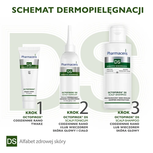 Pharmaceris DS Octopirox Dermatologiczny sebo-micelarny szampon enzymatyczny, 125 ml - Łagodzenie łojotokowego zapalenia skóry i poprawa kondycji włosów - 4