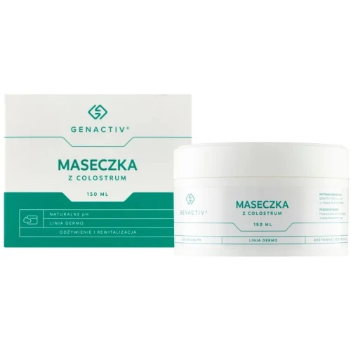 Genactiv Maseczka z Colostrum Odżywienie i rewitalizacja, 150 ml - Redukcja zmarszczek, poprawa elastyczności i intensywne nawilżenie - 1