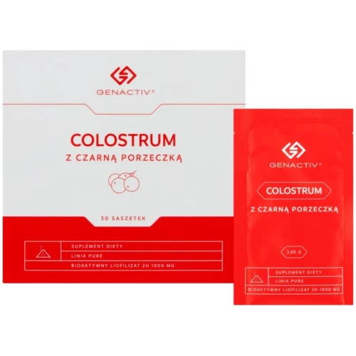 Genactiv Colostrum z czarną porzeczką, 30 saszetek - Wsparcie jelit i odporności - 1