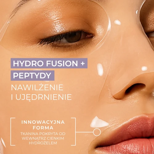 L'biotica Hydro Fusion, hydrożelowa maska do twarzy z peptydami, 1 sztuka - Odżywia, nawilża oraz poprawia napięcie i elastyczność skóry twarzy - 2