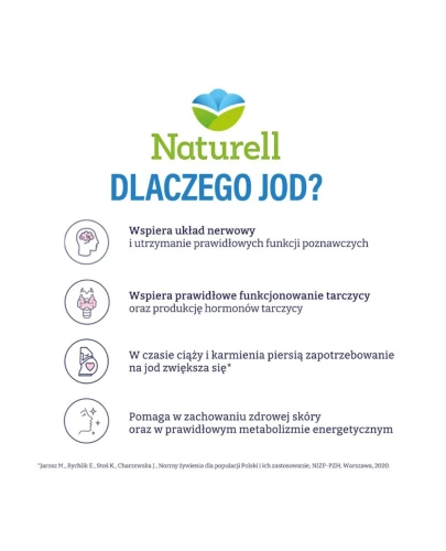 Naturell Jod, 100 kapsułek - Dla dorosłych ograniczających spożycie soli jodowanej - 2