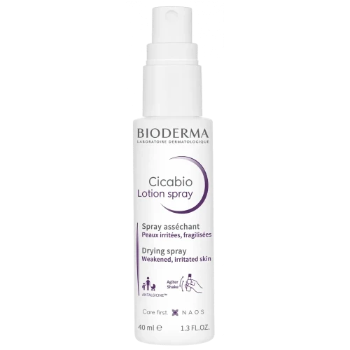 Bioderma Cicabio Crème+ kojąco–naprawczy spray, 40 ml - Do twarzy, ciała i okolic intymnych, łagodzi uczucie swędzenia  - 1