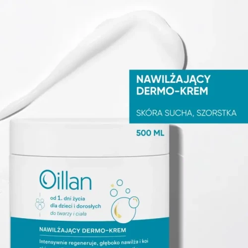 Oillan Nawilżający Dermo-krem, 500 ml - Krem nawilżający, który intensywnie regeneruje oraz głęboko nawilża i koi - 2