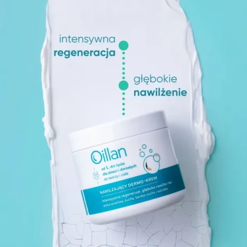Oillan Nawilżający Dermo-krem, 500 ml - Krem nawilżający, który intensywnie regeneruje oraz głęboko nawilża i koi - 3