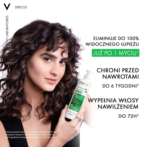 Vichy Dercos DS, szampon przeciwłupieżowy z odżywką 2 w 1, 390 ml - Pelęgnuje włosy i usuwa łupież  - 2