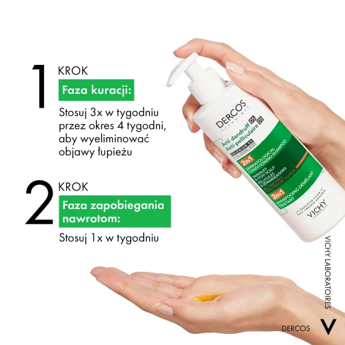 Vichy Dercos DS, szampon przeciwłupieżowy z odżywką 2 w 1, 390 ml - Pelęgnuje włosy i usuwa łupież  - 5