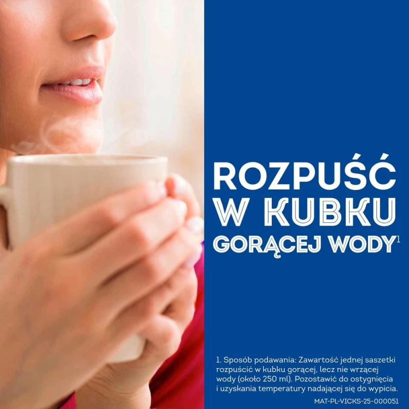 Vicks AntiGrip Max granulat do sporządzania roztworu doustnego, 14 saszetek - Do stosowania  leczeniu objawowym infekcji, takich jak grypa i przeziębienie - 5