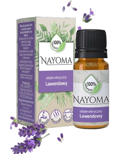 Nayoma, olejek eteryczny lawendowy, 10 ml - Do kąpieli lub kominka zapachowego o odprężającym zapachem lawendy - 1