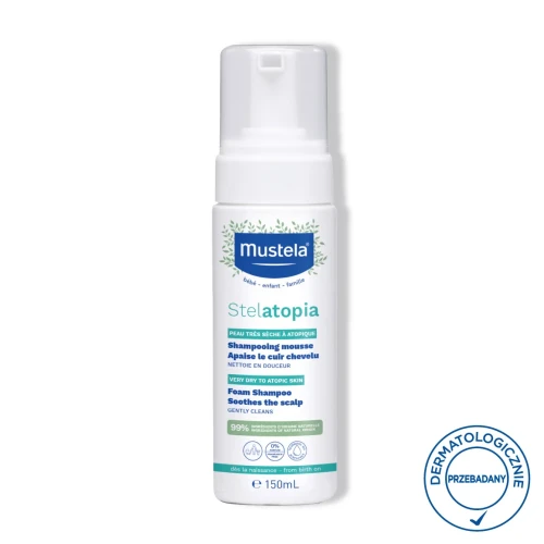 Mustela Stelatopia, szampon w piance, 150 ml - Dla skóry skłonnej do atopii - 1