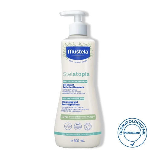 Mustela Stelatopia żel do mycia, 500ml - Dla skóry skłonnej do atopii - 1