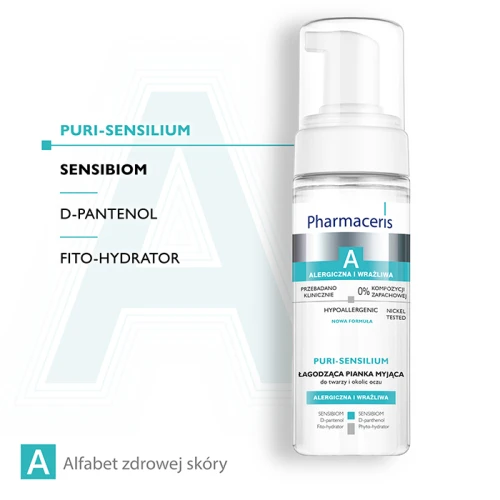 Pharmaceris A Puri-Sensilium Łagodząca pianka myjąca do twarzy, 150 ml - Delikatne oczyszczanie i ukojenie skóry wrażliwej - 2