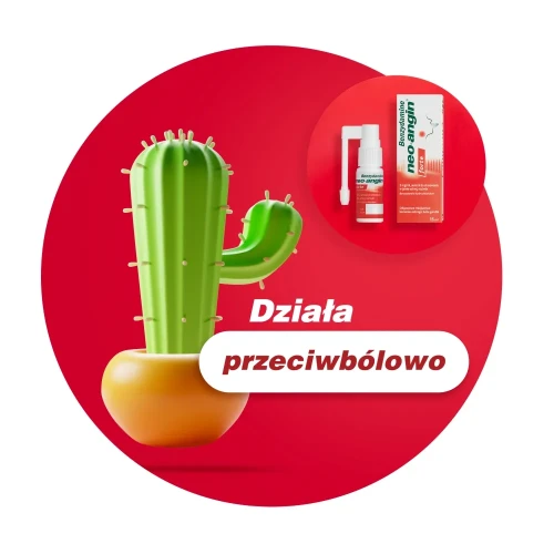 Neo-angin Benzydamine Forte aerozol do stosowania w jamie ustnej, 15 ml - Do stosowania w objawowym miejscowym leczeniu ostrego bólu gardła - 5