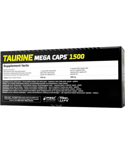 Olimp Taurine Mega Caps 1500, 120 kapsułek - Suplement diety z tauryną - 1