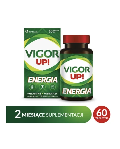 Vigor Up! Energia, 60 tabletek - Z ekstraktami guarany i żeń-szenia, oraz zestawem minerałów i witamin  - 1