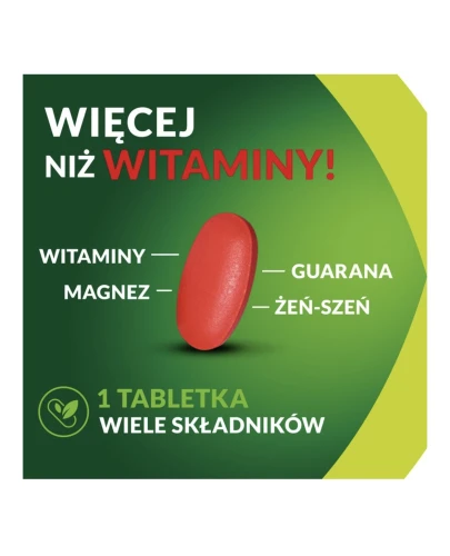 Vigor Up! Energia, 60 tabletek - Z ekstraktami guarany i żeń-szenia, oraz zestawem minerałów i witamin  - 2