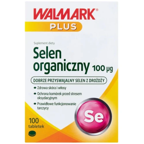 Walmark Selen organiczny, 100 µg, 100 tabletek  -  Organiczna forma selenu pozyskiwana z drożdży  - 1