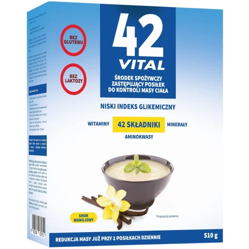 42 Vital Niskokaloryczna dieta roślinna, 510 g - Wsparcie kontroli masy ciała