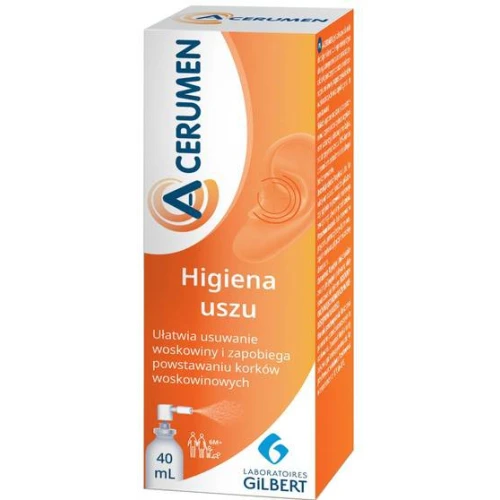 A-Cerumen spray, 40 ml - Do czyszczenia uszu, nawilża i rozpuszcza korki woskowinowe