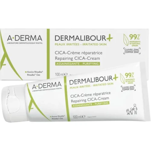 A-Derma Dermalibour+ Cica krem regenerujący, 100 ml - Oczyszcza, łagodzi, regeneruje