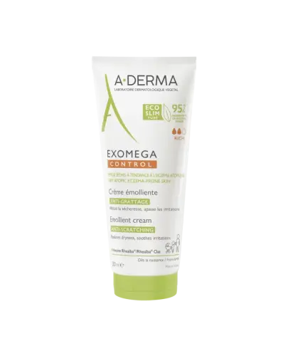 A-Derma Exomega Control krem emolient od 1. dnia życia, 200 ml - Naturalna pielęgnacja emolientowa o potrójnym działaniu łagodzącym
