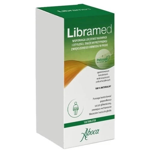 Aboca LibraMed, 138 tabletek - Z kompleksem makrocząsteczek polisacharydowych, który wspomaga leczenie nadwagi i otyłości