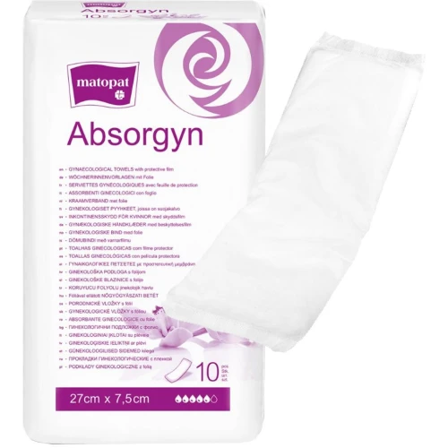 Absorgyn Podkłady ginekologiczne, 10 sztuk