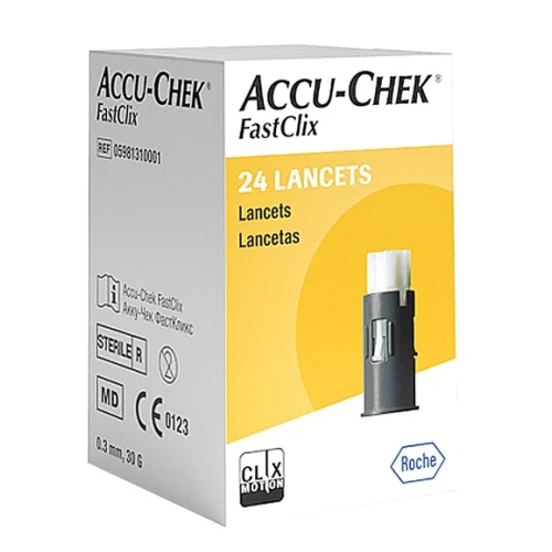 Accu-Chek Fastclix Lancety, 24 sztuki - Sterylne igły do pobierania krwi
