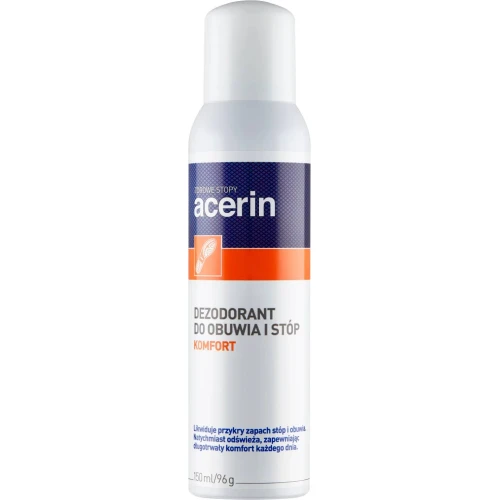 Acerin Komfort dezodorant do obuwia i stóp, spray 150 ml - Z oktenidyną, która chroni stopy przed bakteriami
