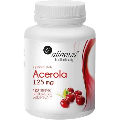 Aliness Acerola 125 mg, 120 tabletek - Źródło naturalnej witaminy C