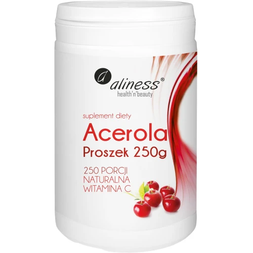 Aliness Acerola, proszek 250 g - Naturalna witamina C z aceroli