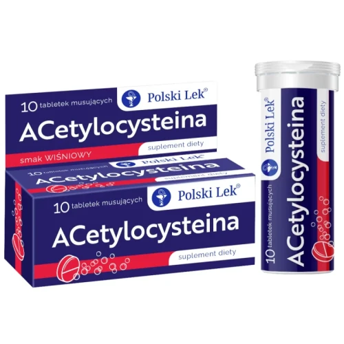 ACetylocysteina, 10 tabletek musujących - Ułatwia odkrztuszanie