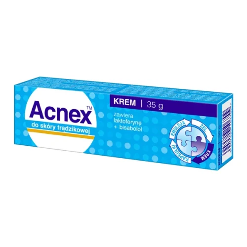 Acnex Krem do skóry trądzikowej, 35 g - Nawilża i ujędrnia i matuje