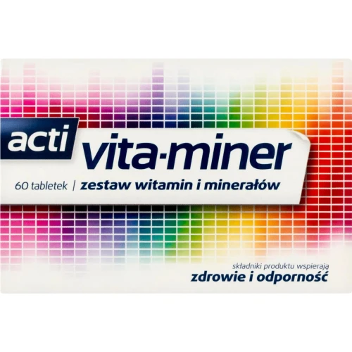 Acti Vita-miner, 60 tabletek - Z kompleksem witamin i minerałów dla osób dorosłych