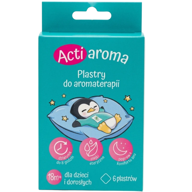 Actiaroma Plastry do aromaterapii, 6 sztuk - Plastry na ubranie z olejkami eterycznymi