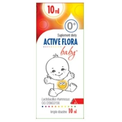 Active Flora Baby+ krople, 10 ml - Probiotyk w kroplach dla noworodków i niemowląt