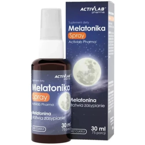 ActivLab Melatonika, smak miętowy, spray 30 ml - Pomaga skrócić czas potrzebny na zaśnięcie