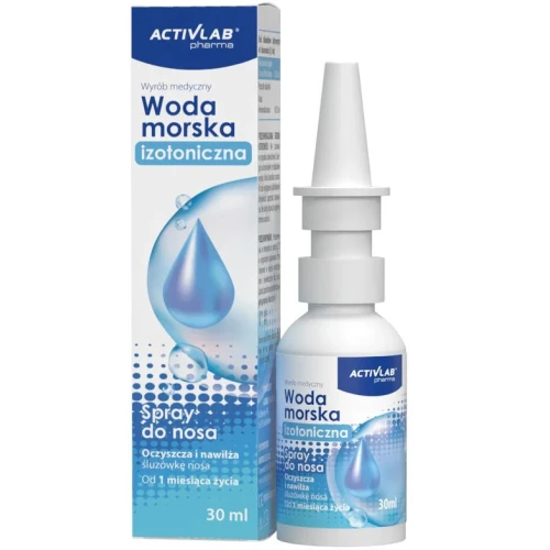 ActivLab Pharma Woda morska izotoniczna, 30 ml - Nawilżający spray do nosa z mikroelementami