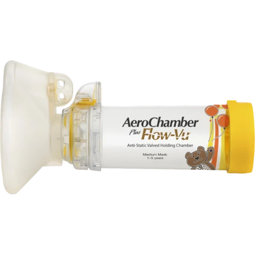 Aerochamber Plus Flow–Vu  Komora inhalacyjna od 1 do 5 lat, 1 sztuka - Umożliwia efektywną inhalację 